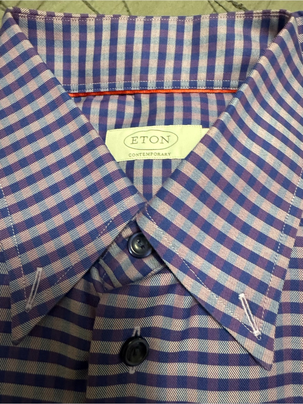 Eton Purple Checked Dress Shirt - Tailored Button-Down